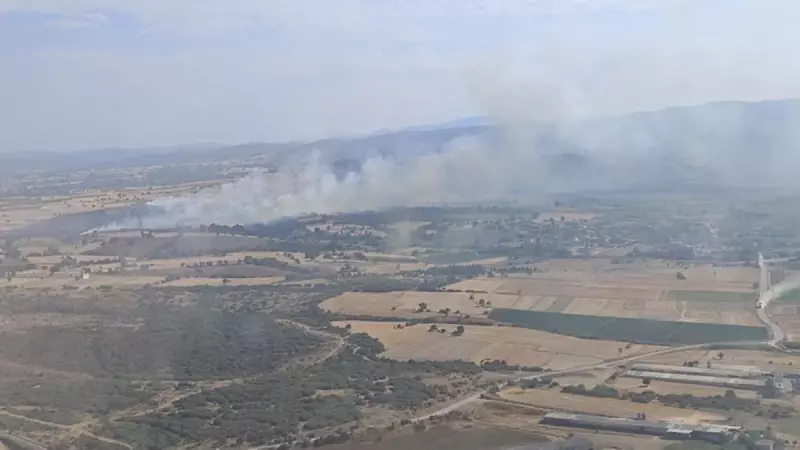 Çanakkale'de Tarım Arazisinde Çıkan Yangın: Alevler Hızla Yayılıyor, Ekipler Seferber!