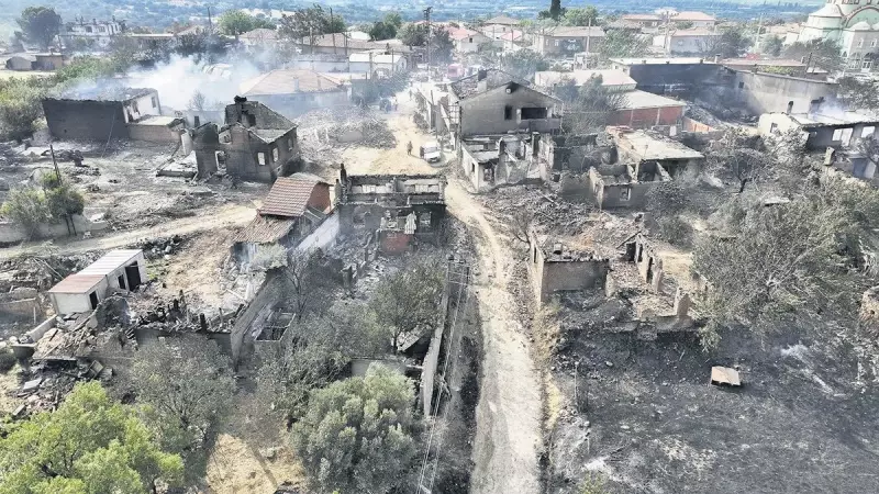 Çanakkale'deki Yangın Felaketi: Sabahın İlk Işıklarıyla Ortaya Çıkan Korkunç Manzara