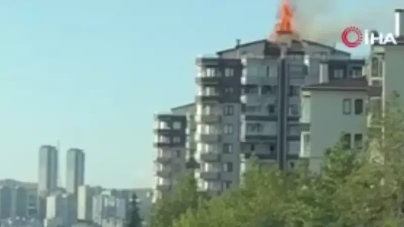 Ankara'da 12 Katlı Binada Çıkan Yangın Korku Dolu Anlar Yaşattı! İşte Detaylar