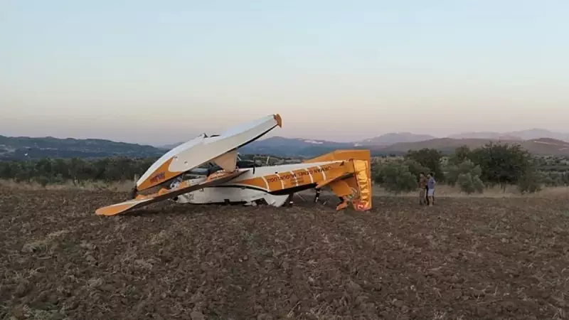 Aydın'da Orman Yangınına Müdahale Eden Uçak Kaza Geçirdi: Pilotlar Şans Eseri Kurtuldu!