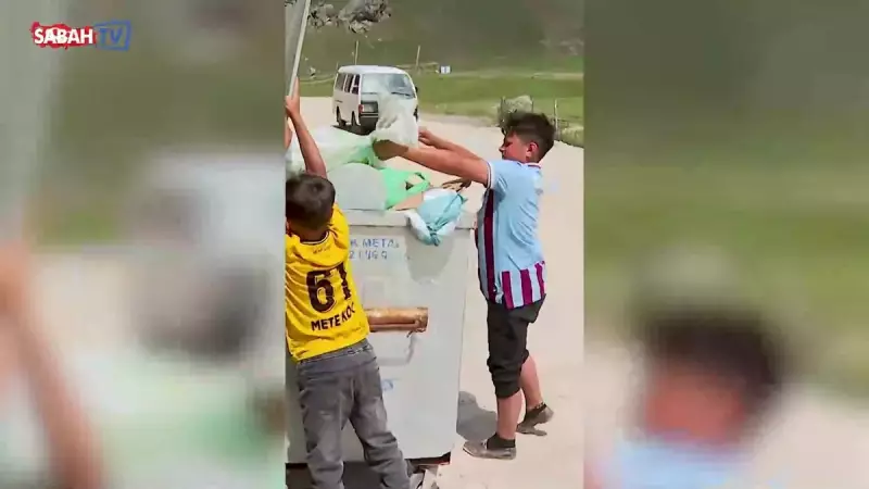 Bakan Kurum, Yayladaki Çöpleri Toplayan İki Kardeşe Teşekkür Etti: 'Doğa Kahramanları'