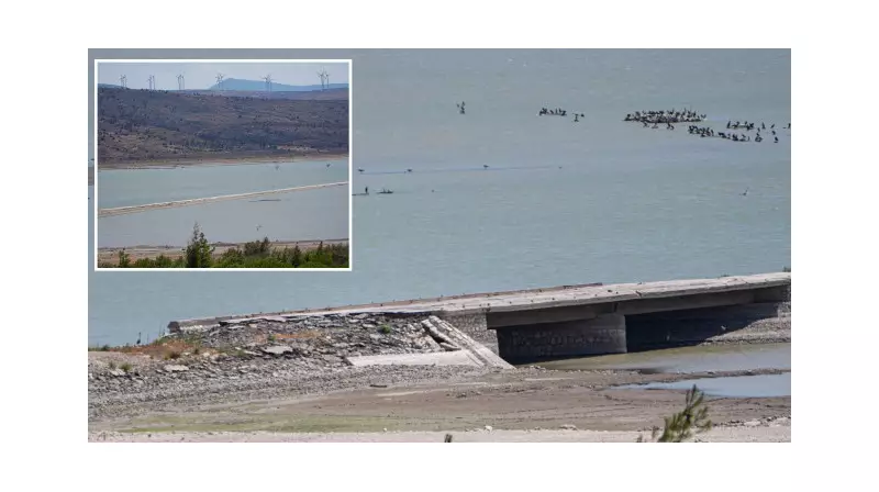 Baraj Suları Çekilince Tarihi Kara Yolu Ortaya Çıktı: İşte Şaşırtan Görüntüler!