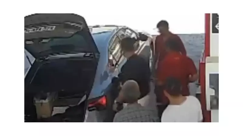 Benzin İstasyonunda Yaşanan Korkunç Anlar: Kameraya Böyle Yansıdı!