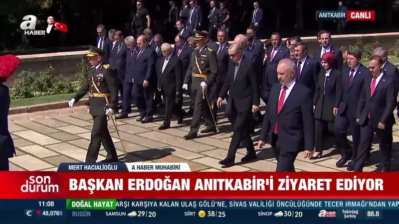 Cumhurbaşkanı Erdoğan'dan 30 Ağustos Zafer Bayramı'nda Anıtkabir'de Anlamlı Ziyaret