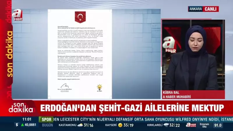 Cumhurbaşkanı Erdoğan'dan Şehit ve Gazi Yakınlarına Duygu Yüklü Mektup: 'Terörsüz Türkiye İçin El Ele'