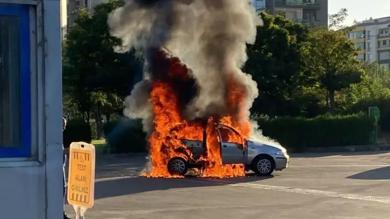 Diyarbakır'da Şaşırtıcı Olay: Muayeneden Geçemeyen Araç Sahibi Aracını Ateşe Verdi!