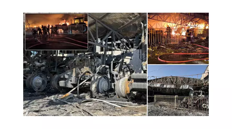 Diyarbakır'da Gece Yarısı Çıkan Büyük Yangın: 3 Dükkan ve 22 Traktör Küle Döndü!