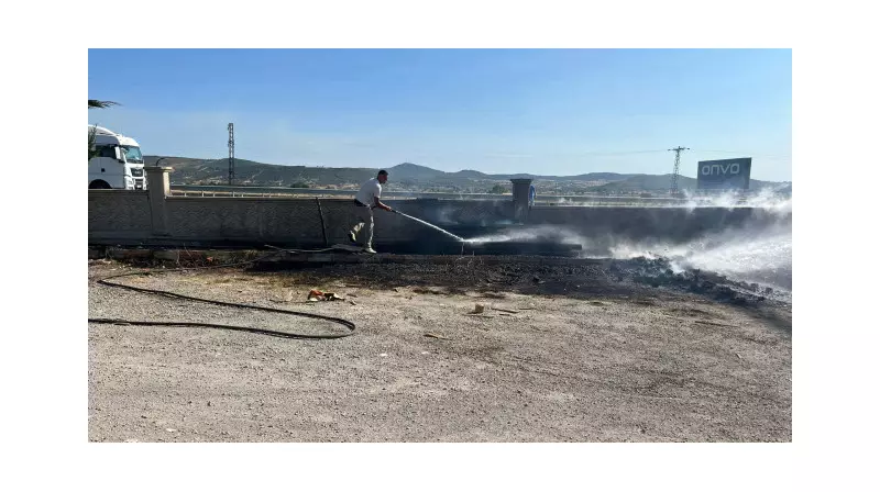 Edirne'de Çıkan Anız Yangını Fabrikaya Sıçramadan Kontrol Altına Alındı!