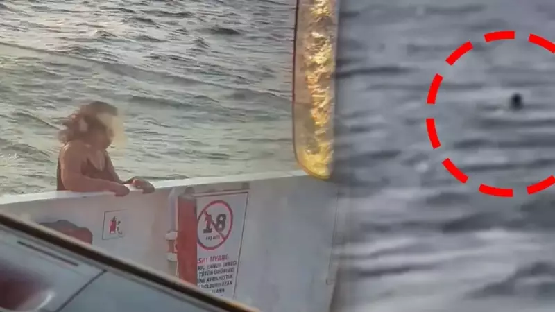 Feribottaki Dehşet Anları: Genç Kadın Kendini Aniden Denize Bıraktı!