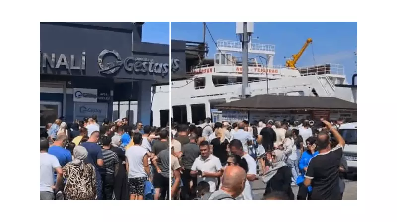 Fırtına Tatilcileri Vurdu: Erdek'te Uzun Kuyruklar, Seferler Askıya Alındı!