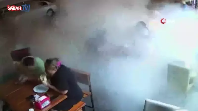 Korkunç Anlar: Patlayan Kamyon Lastiği Restoranı Savaş Alanına Çevirdi!