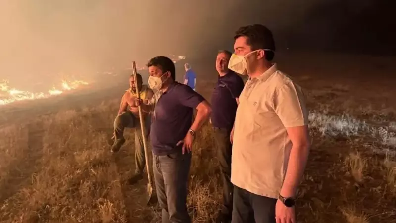 Kırşehir'deki Mera Yangınında Büyük Felaket Son Anda Önlendi!