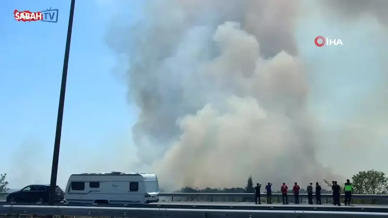 Kırklareli'nde Çıkan Yangın Avrupa Otoyolu'nu Karıştırdı: Ulaşım Felç Oldu!