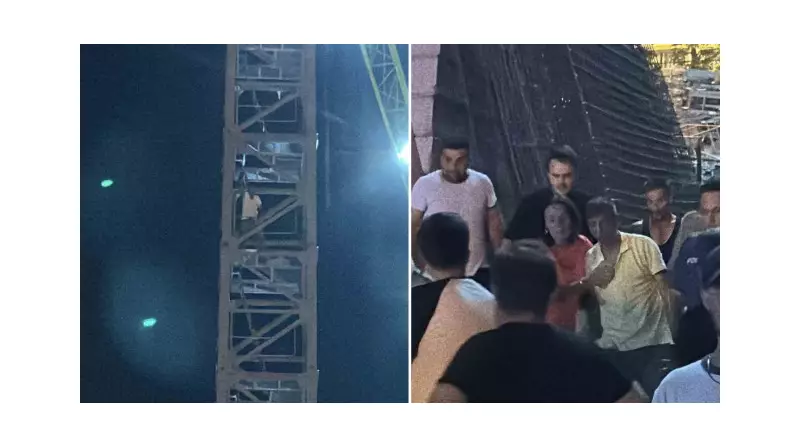 Kule Vinçte İntihar Girişiminde Bulunan Kişi, Eşi ve Yeğeni Tarafından İkna Edildi: Dramatik Anlar