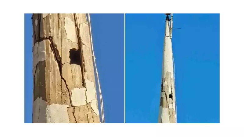 Kurtalan Ulu Cami Minaresinde Endişe Verici Çatlaklar! Tarihi Yapı Tehlike Sinyali Veriyor