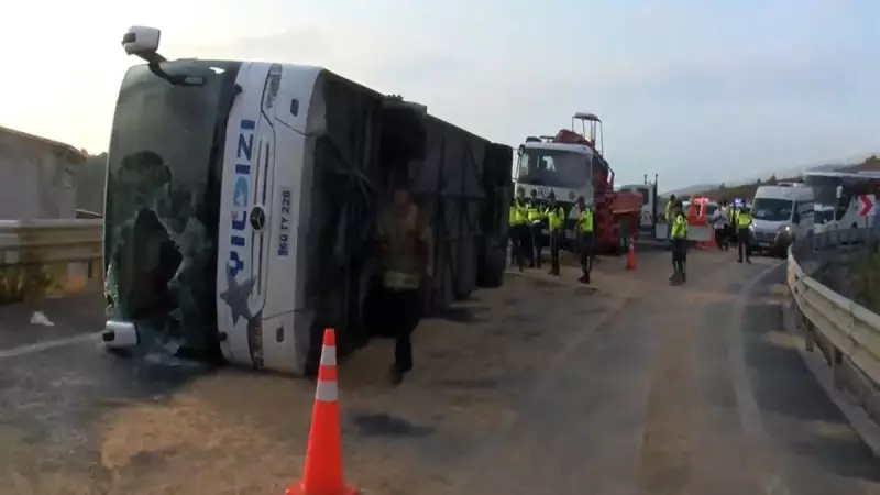 Kuzey Marmara Otoyolu'nda Feci Kaza: Otobüs Devrildi, 3 Can Yitirildi, 20 Kişi Yaralandı!