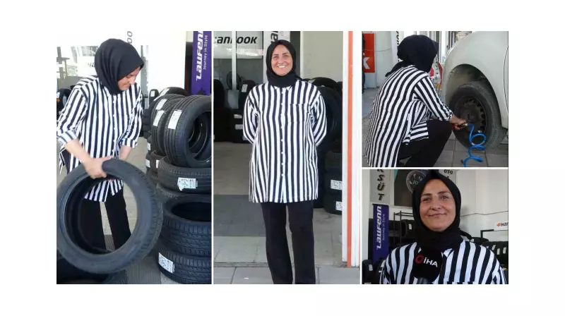 Malatya'nın Lastik Ustası Serap Aksut: 24 Yıldır Sanayinin Efsane İsmi!