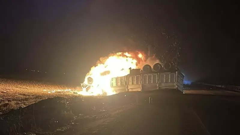 Mardin'de Feci Kaza: Tır Devrildi, Şoför Yanarak Hayatını Kaybetti!