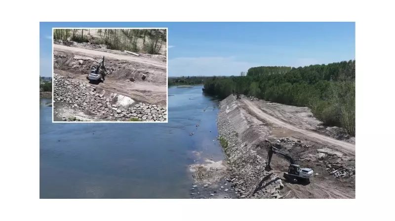 Meriç Nehri'nde Kritik Güçlendirme: DSİ, Sel Tehlikesine Karşı Harekete Geçti!