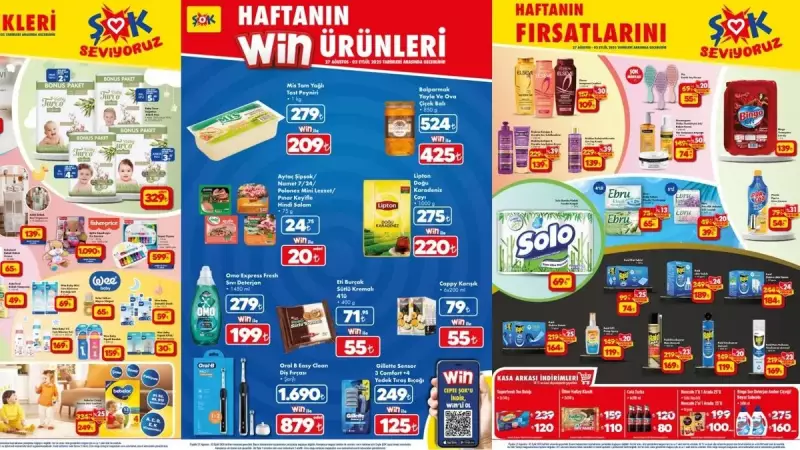Şok Aktüel Kataloğu'nda Bu Hafta: 2 Eylül'e Kadar Geçerli Fırsatlar! Tereyağı, Peynir, Un ve Kişisel Bakım Ürünlerinde İnanılmaz İndirimler