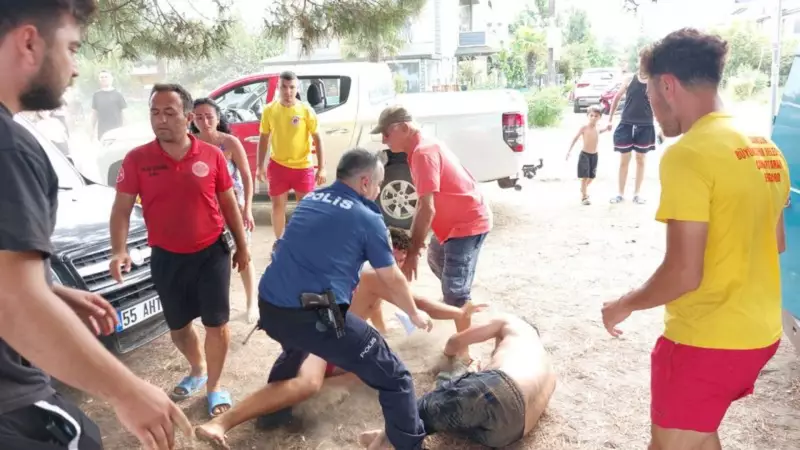 Şok Eden Görüntüler: PES Can Kurtaranı, Kendisine Müdahale Eden Vatandaşı Yumrukladı!