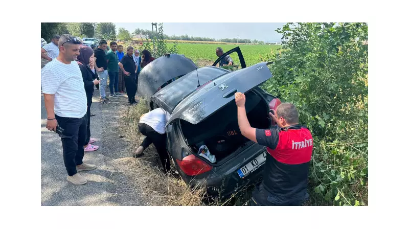 Osmaniye'de Korkunç Araç Kazası: 4 Yaralı! Araç Şarampole Devrildi