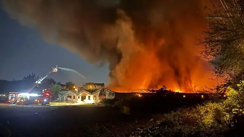 Sakarya'da Boya Fabrikasında Korkunç Yangın: 4 İş Makinesi Kullanılamaz Hale Geldi!