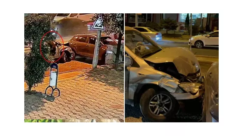 Sarhoş Sürücünün Zincirleme Kazası: Camdan Fırlayan Köpek Herkesi Şoke Etti!