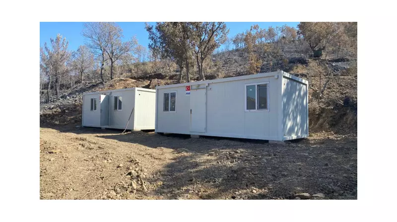 Silifke'deki Yangınzedelere Umut Olacak! Konteyner Kentler Kurulmaya Başlandı