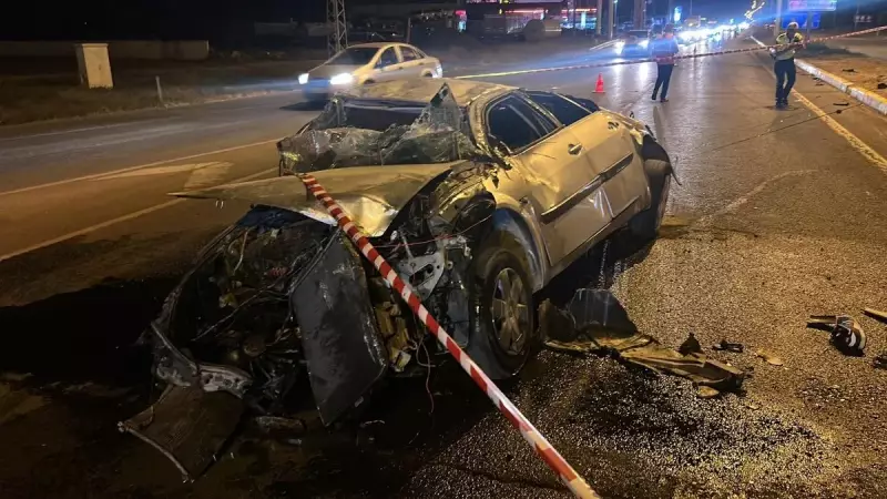 Sivas'ta Korkunç Trafik Kazası: Araç Takla Attı, 1 Can Yitti, 1 Yaralı!
