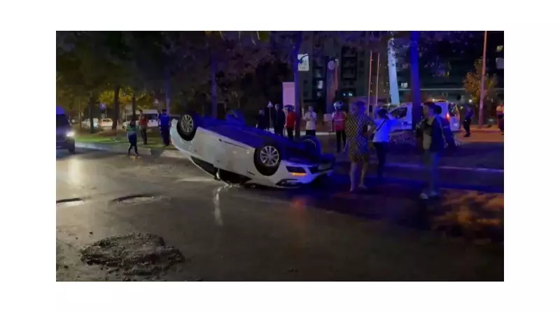 İstanbul'da Feci Kaza! Kontrolden Çıkan Otomobil Takla Attı