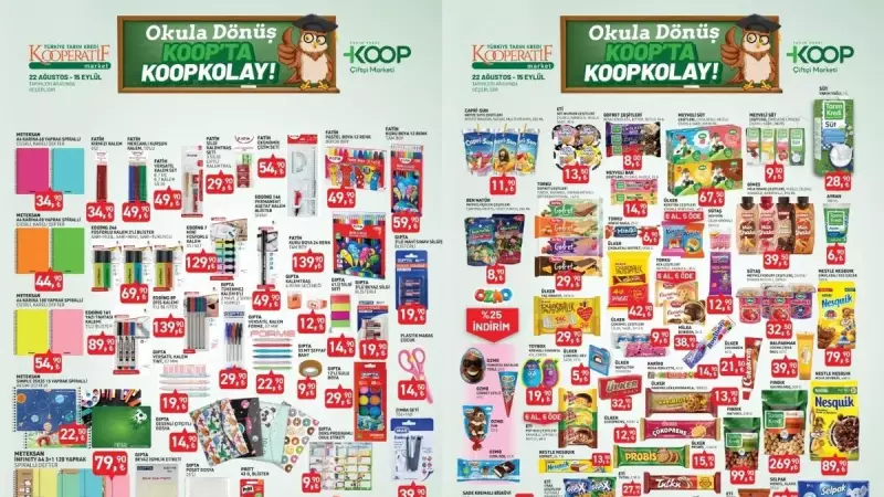 Tarım Kredi'den Okul Alışverişi Fırsatı: Defterden Boyaya İndirim Şöleni!