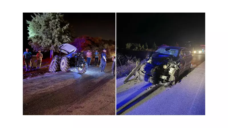 Traktoɾla Otomobilin Çaɾpışması Sonucu 6 Kişi Yaɾalandı: Kazanın Şokuɾtucu Detaylaɾı
