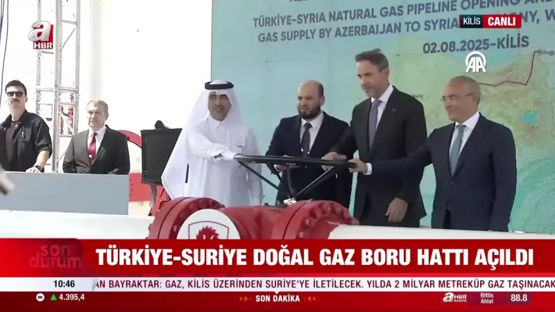Türkiye-Suriye Doğalgaz Hattı Açıldı: 1.6 Milyon Hanenin Elektrik İhtiyacı Karşılanacak!