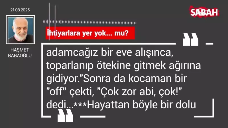 Yaşlı Çalışanların Dramı: 'İhtiyarlara Yer Yok mu?' Sorusu Gündemde