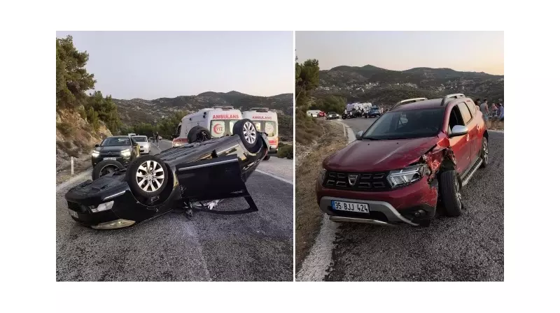 İzmir'de Feci Kaza: Karşı Şeride Geçiş Trajediye Yol Açtı! Yaralılar Var