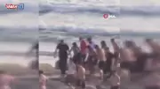 Denizin Ortasında Ölümle Dans: Genç Adamı Son Anda Kurtardılar!