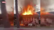 Erdek'te Otelde Çıkan Yangın: Panik Anları Kamerada!