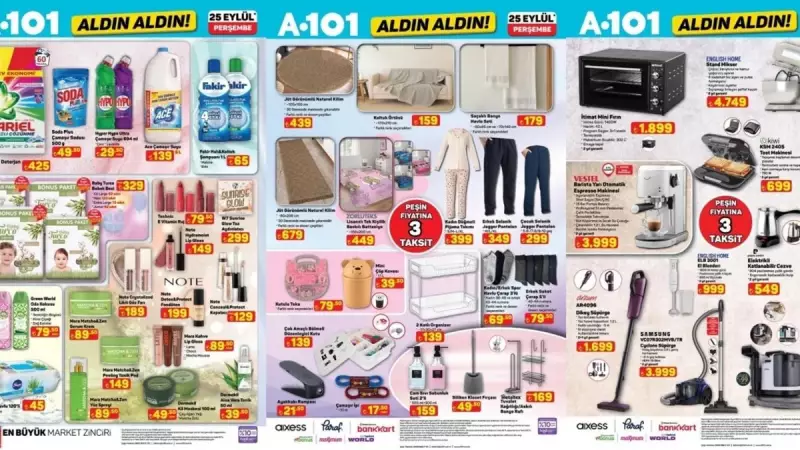 A101'de 25 Eylül Fırsatları: Çay Makinesi, Dikey Süpürge ve Halı Yıkama Makinesi Kaçmaz!