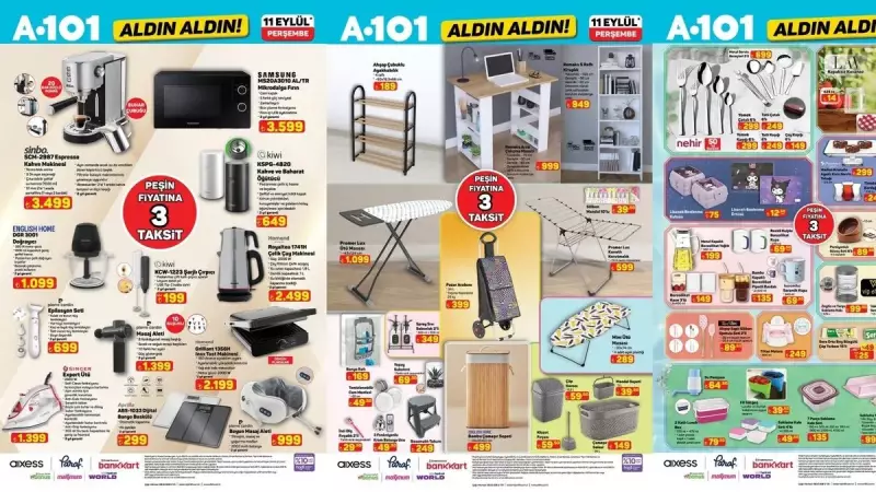 A101'de Bu Hafta Fırsatlar Çığ Gibi! Çarşaflar, Ütü Masaları, Çamaşır Sepetleri ve Daha Fazlası Cazip Fiyatlarla