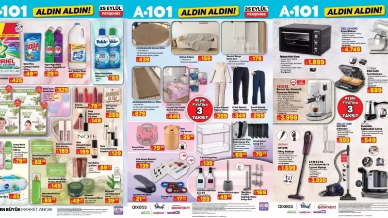 A101'de Fırsat Geçidi! 25 Eylül İndirimleriyle Midye Tavasından Kilime Birbirinden Cazip Ürünler