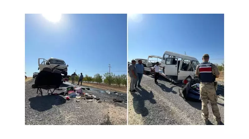 Şanlıurfa'da Feci Kaza! İşçi Minibüsü ile Otomobil Çarpıştı: 15 Yaralı