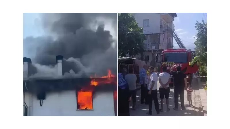 Anne Yüreği! Alevler İçindeki Eve Dalarak Çocuklarını Kurtardı