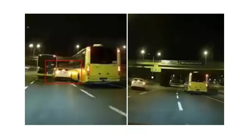 Başakşehir'de Makas Atan Araç İki Otobüse Çarptı: Yaralılar Var!