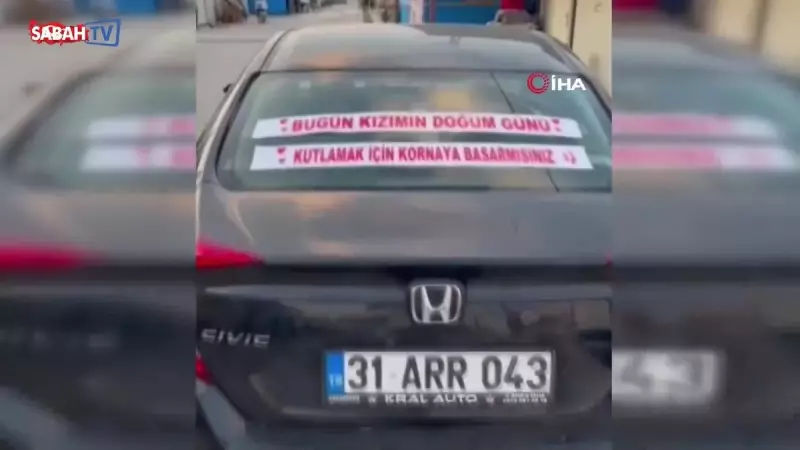 Baba Yüreği! Kızının Doğum Gününü Trafikte Böyle Kutladı - Sosyal Medya Akımına Katılarak Unutulmaz An Yaşattı