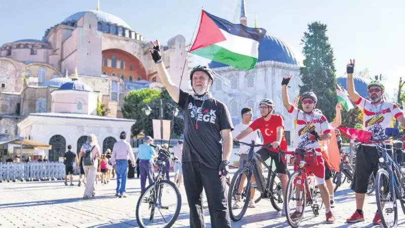 Bisikletli Dayanışma: Sumud Filosu'na Pedallarla Destek Oldular!