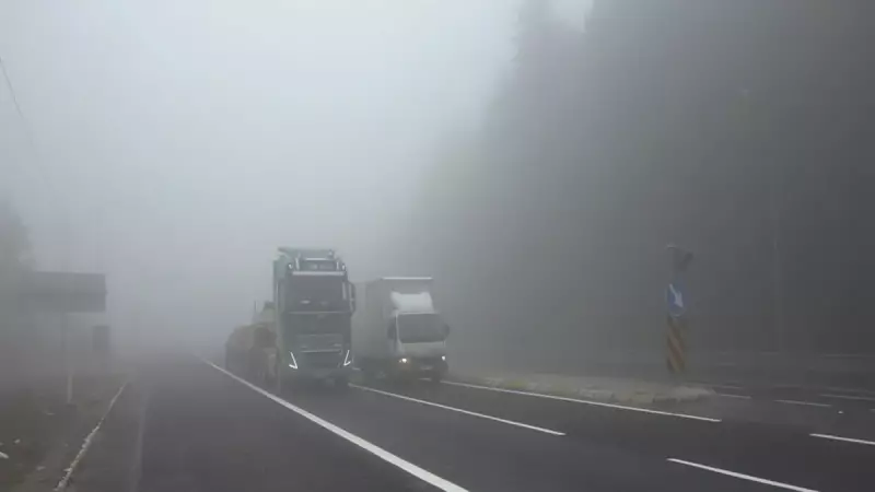 Bolu Dağı'nda Sisin Dansı: Görüş Mesafesi Sıfırlandı, Sürücüler Zor Anlar Yaşadı!