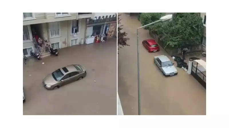 Bursa'da Gök Delindi: Şiddetli Sağanak Hayatı Felç Etti! Sokaklar Göle Döndü