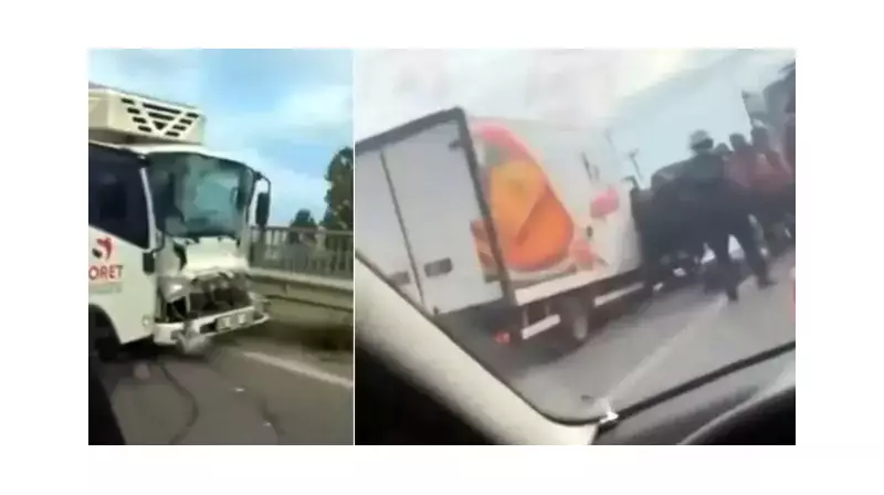 D-100'de Korkunç Kaza: Kontrolden Çıkan Kamyonet Bariyerlere Çarptı!