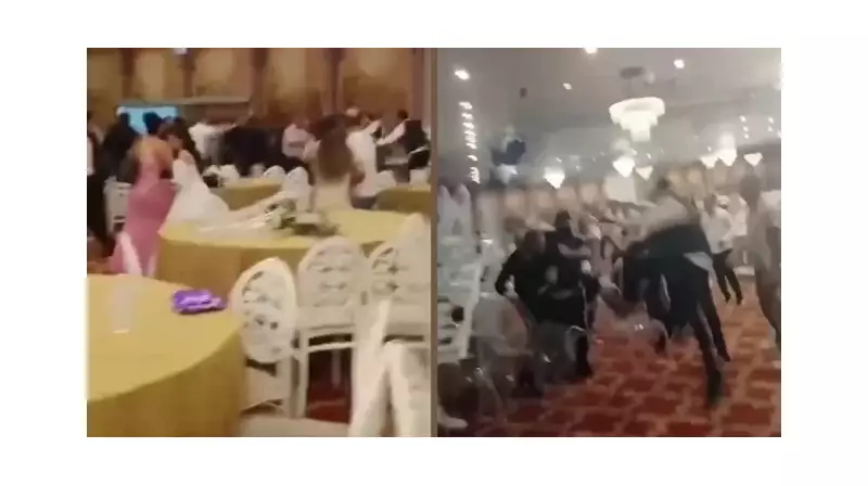 Düğün Gecesi Kâbusa Döndü! Gelin ve Damat Tarafı Havada Tekmelerle Birbirine Girdi
